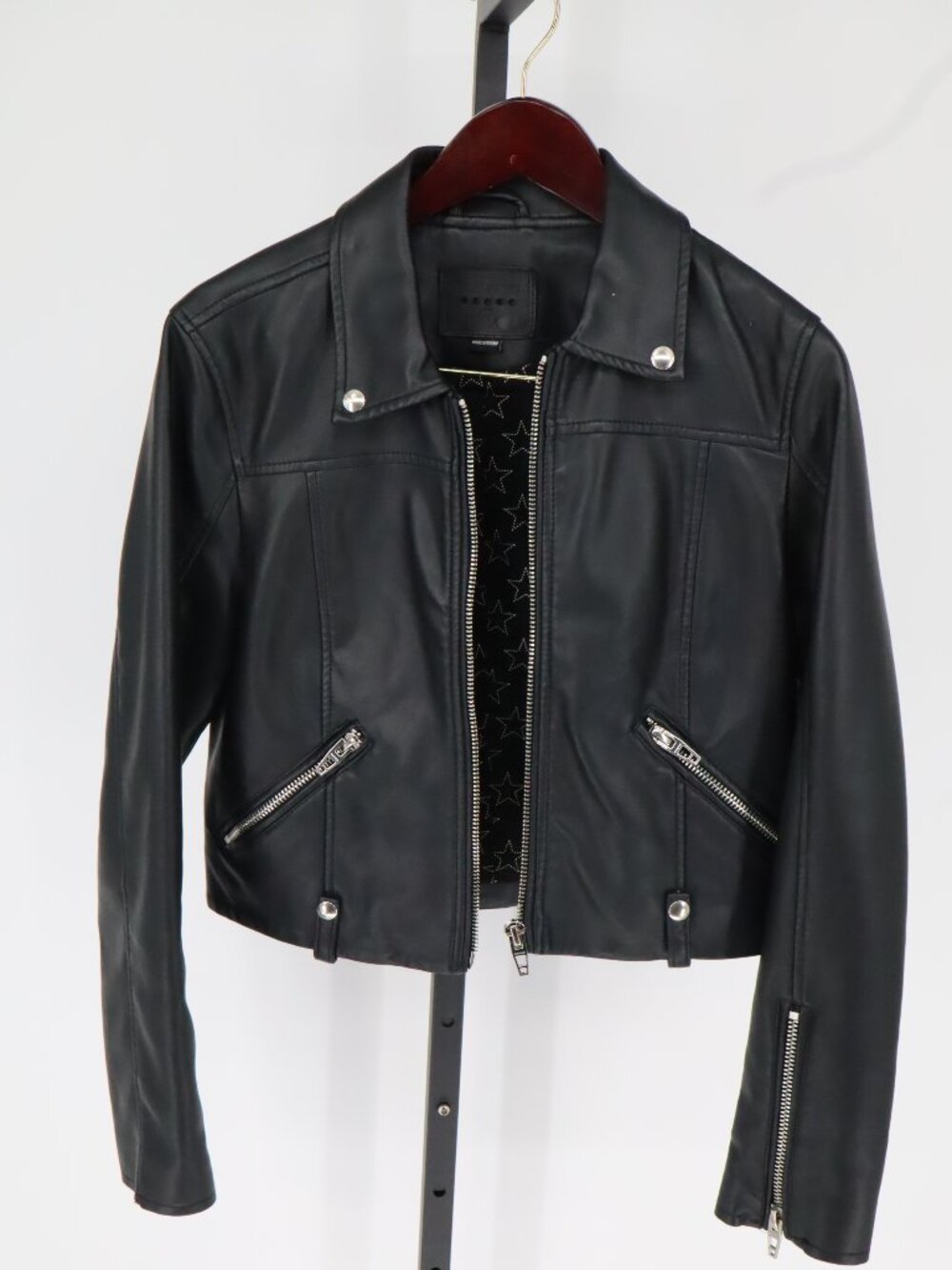 BLANKNYC 'Over the Moon' women's vegan leather moto jacket Size M
